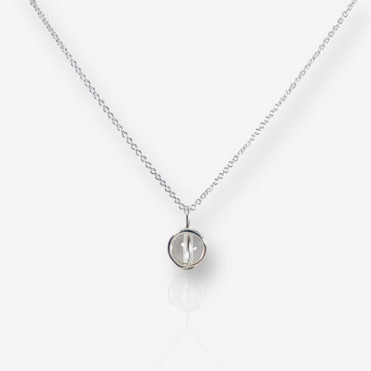 Crystal Pendant Necklace / April