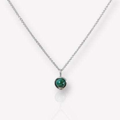 Emerald Pendant Necklace / May