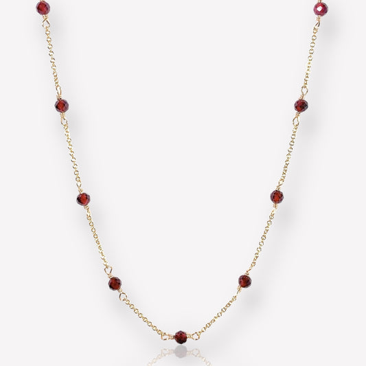 Garnet by the yard Necklace