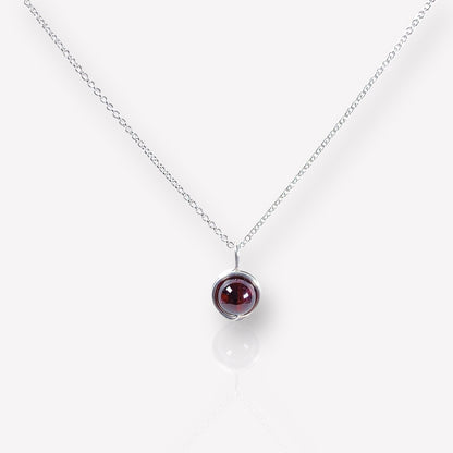 Garnet Pendant Necklace / January