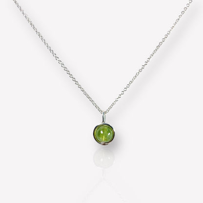 Peridot Pendant Necklace / August