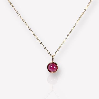 Ruby Pendant Necklace / July