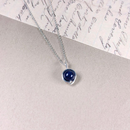 Sapphire Pendant Necklace / September