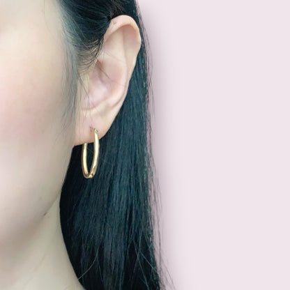 Oval Hoop Earrings