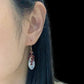 Moonstone with dainty garnet Cluster Earrings