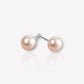 8-8.5mm Pink Button Pearl Stud Earrings