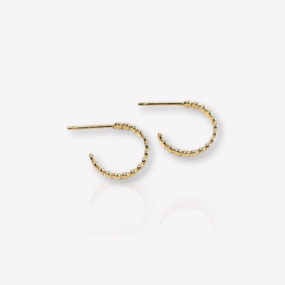 Beaded Open Hoop Earrings