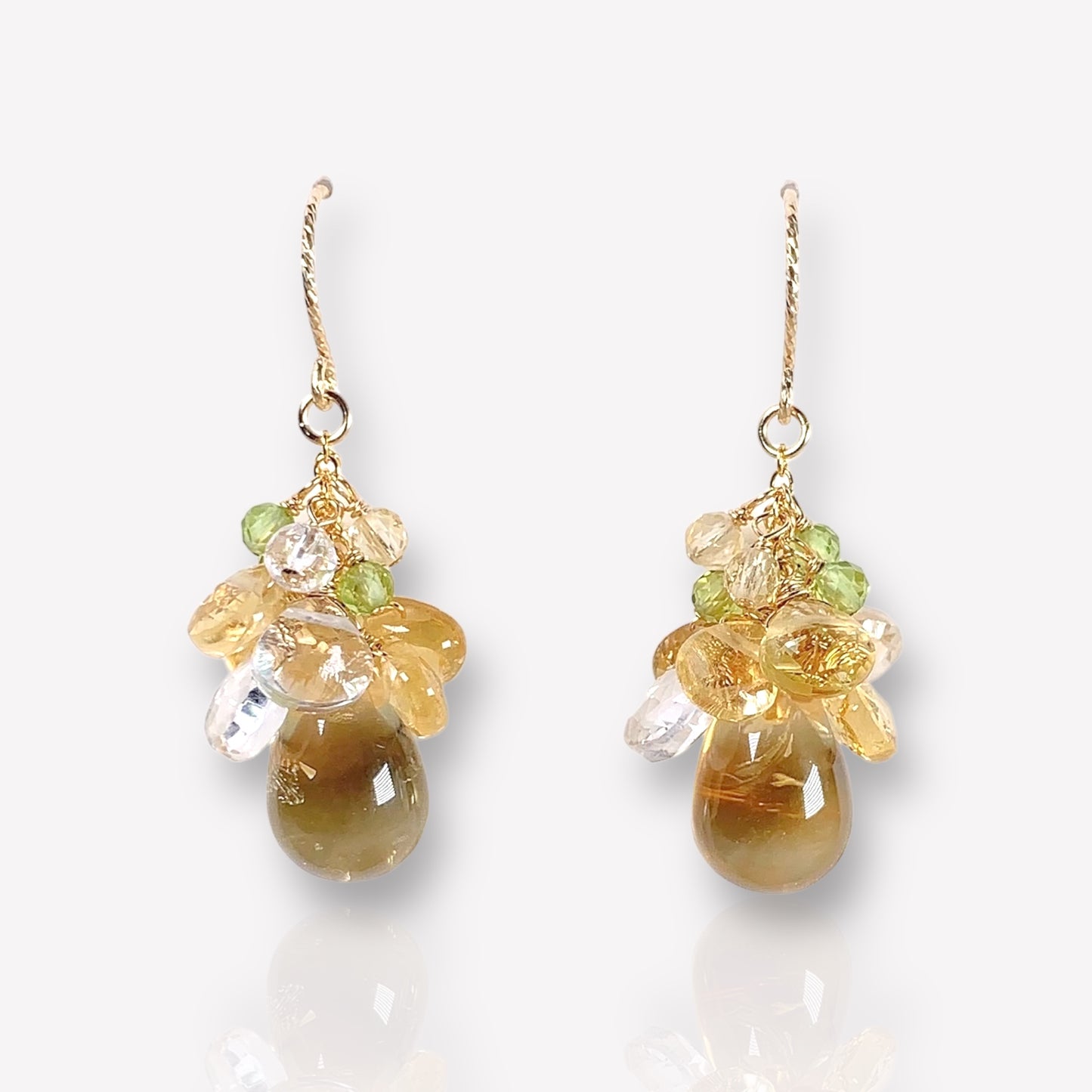 Citrine Cluster Earrings