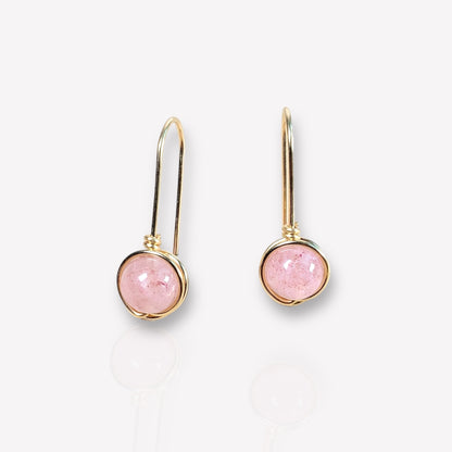 Strawberry Quartz Hook Earrings