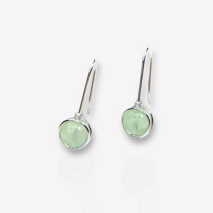 Prehnite Hook Earrings