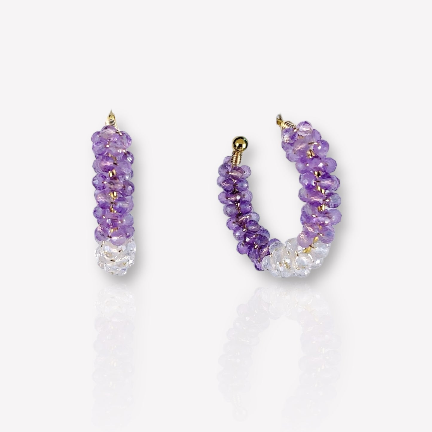 Amethyst Hoop Earrings