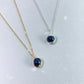Sapphire Pendant Necklace / September