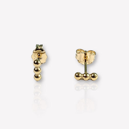 Mini 3 Ball Stud Earrings