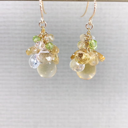 Citrine Cluster Earrings