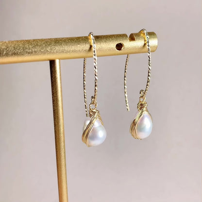 Baroque Pearl Dangle Earrings