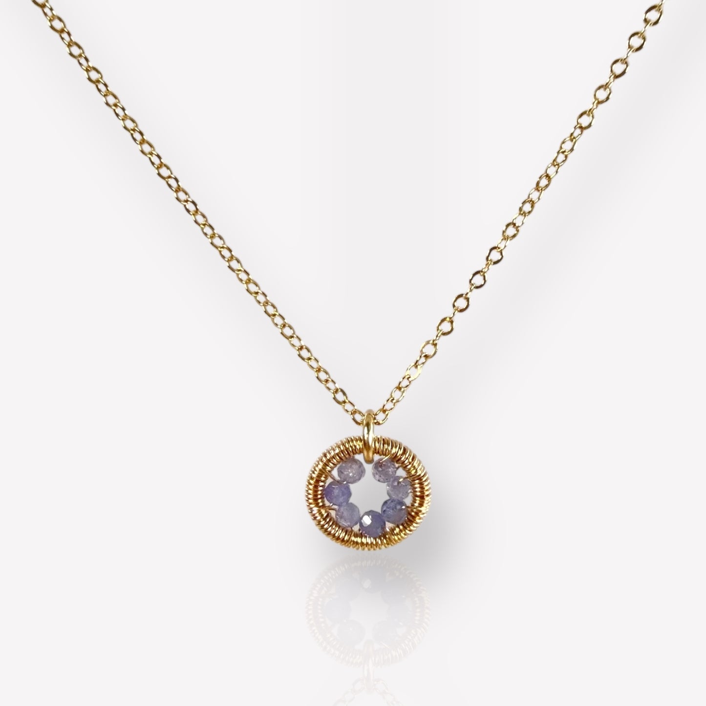 Halo Tanzanite Necklace / December