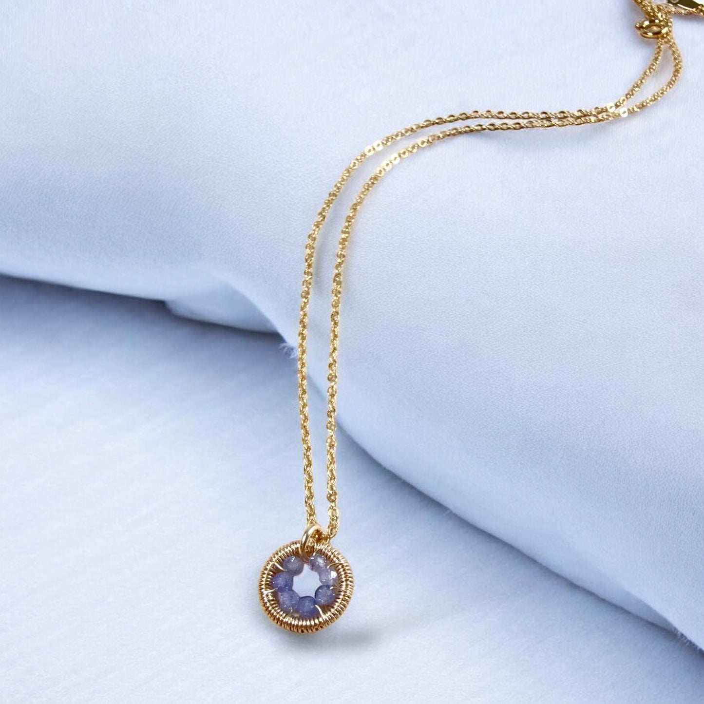 Halo Tanzanite Necklace / December