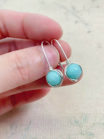 Amazonite Hook Earrings