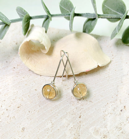 Citrine Hook Earrings / November