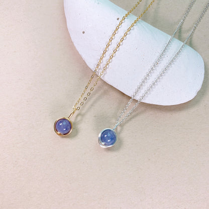 Tanzanite Pendant Necklace / December