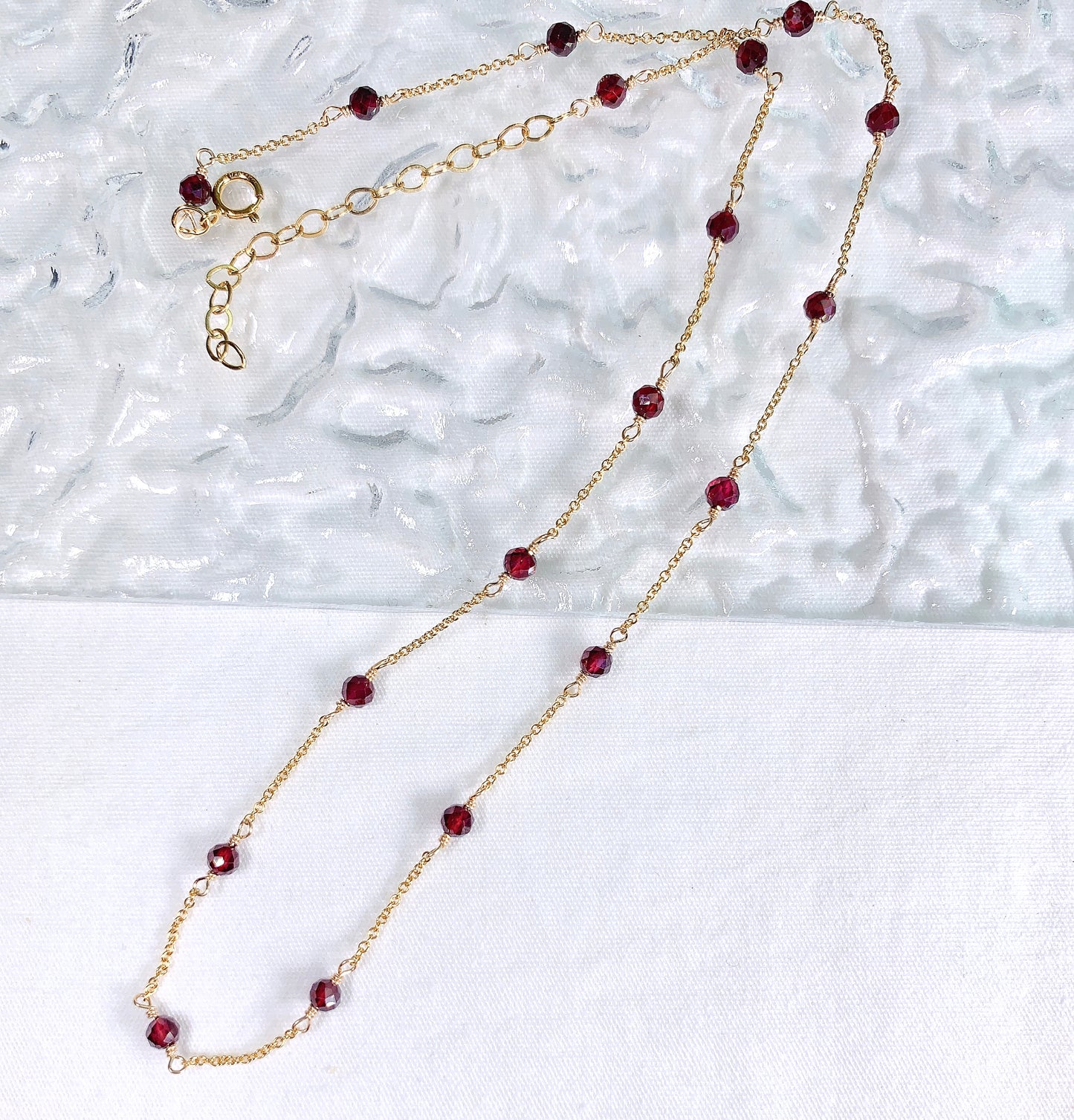 Garnet by the yard Necklace