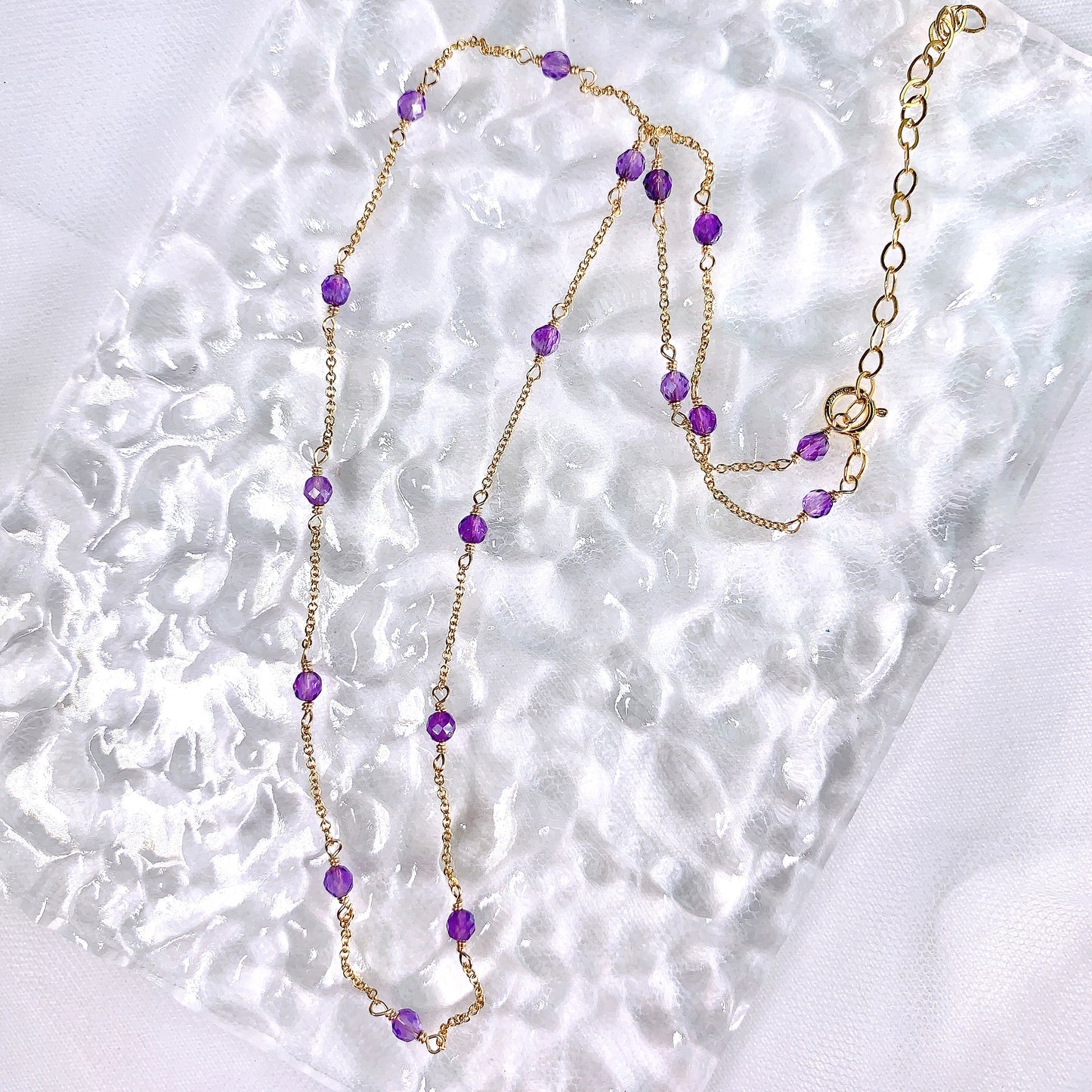 Amethyst by the yard Necklace