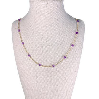 Amethyst by the yard Necklace