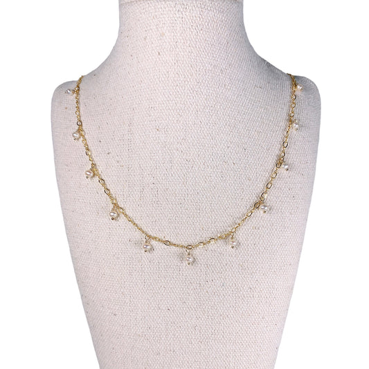 Dainty Pearl Dangle Necklace